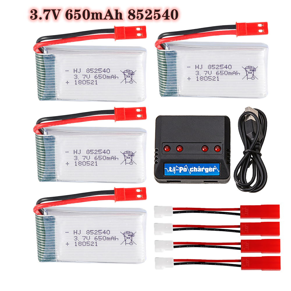 Rc Hobby Drone - 3.7v 650mAh 852540 Lipo Battery +4