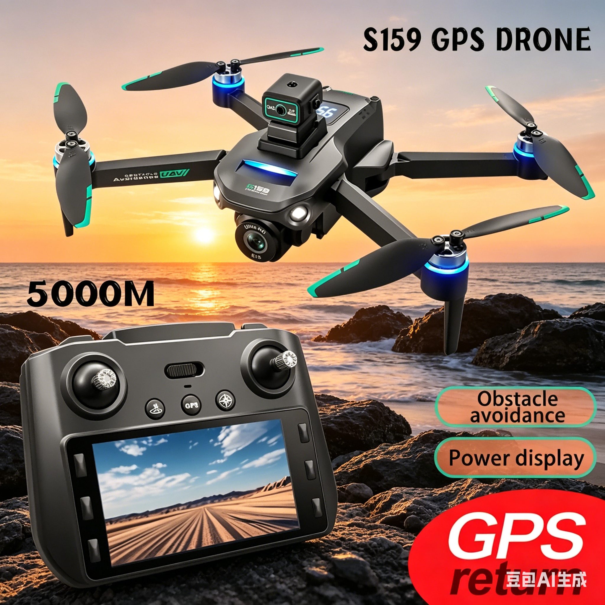 Rc Hobby Charger - S159 GPS Drone 4K Profesional Dual