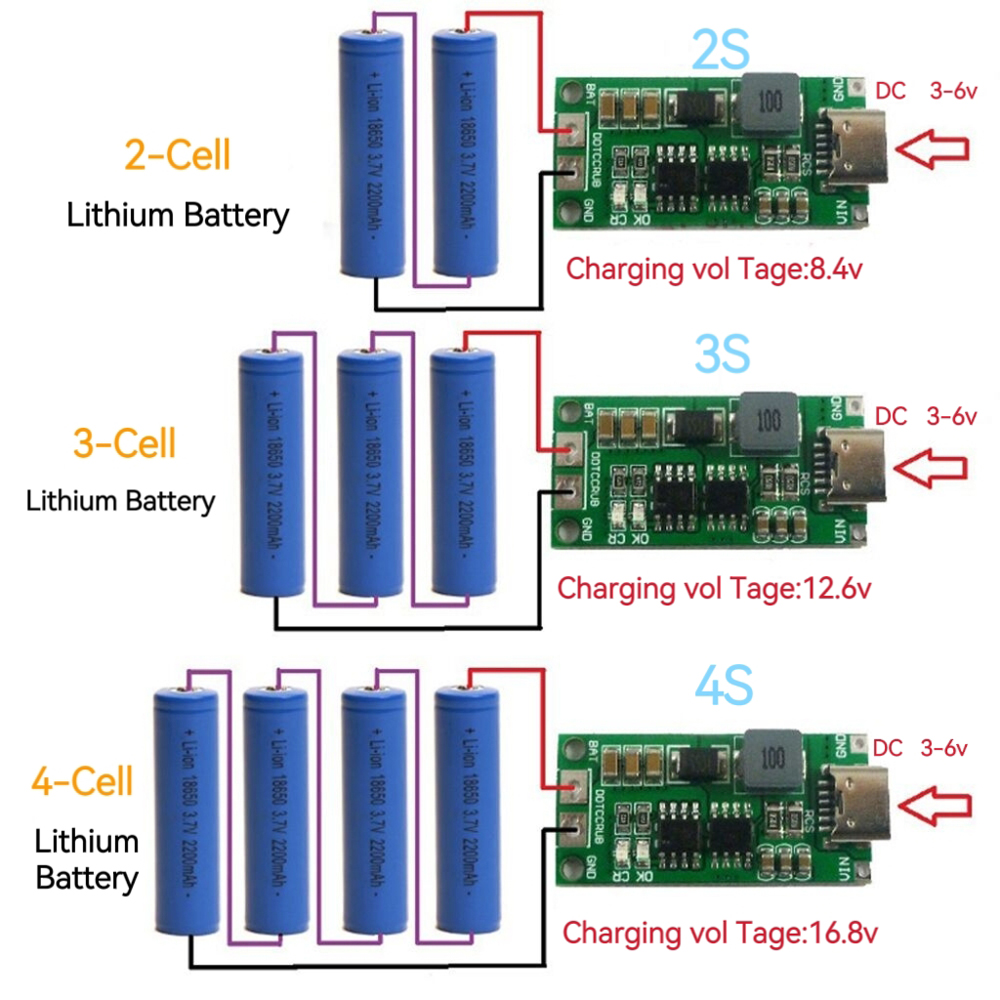 Multi-Cell 2S 3S 4S Type-C To  - Lipo Battery 4S 리뷰 및 가격