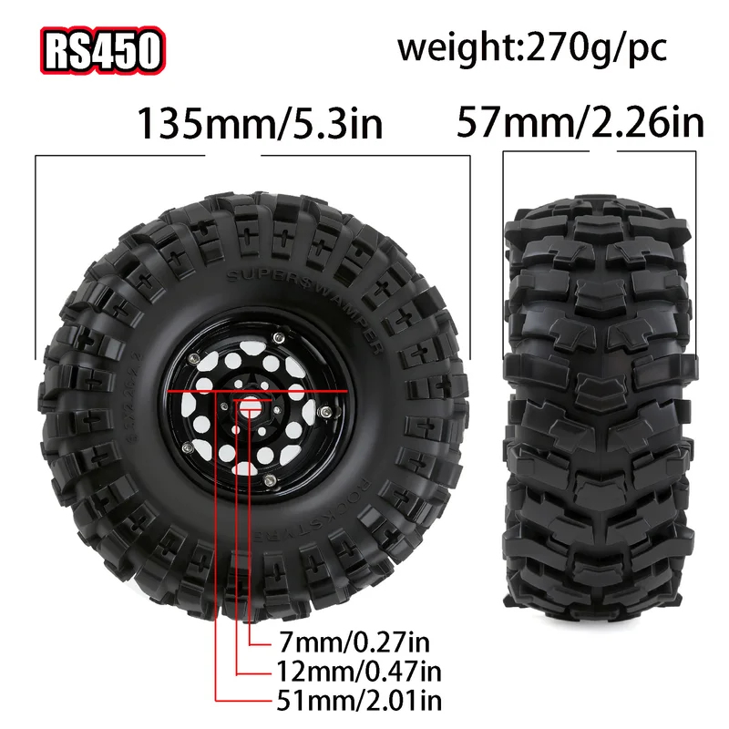 4Pcs 2.2 RC Crawler Tires and  - Rc Crawler 4X4 리뷰 및 가격