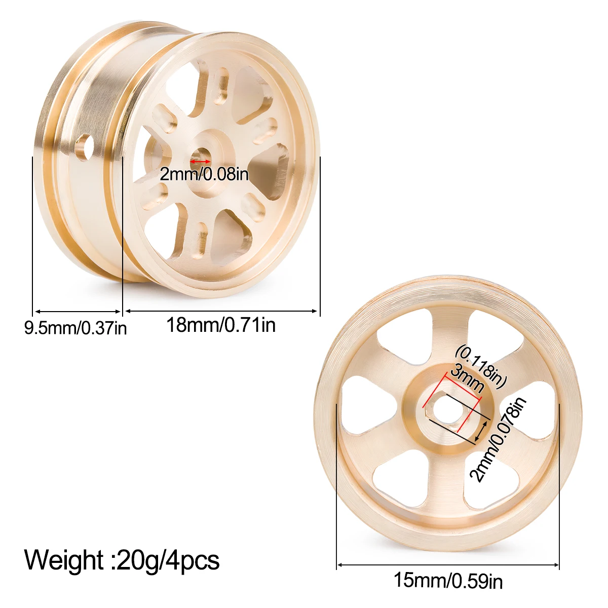 Hot Team Hobby Brass Wheel Rim - Rc Hobby Jeep Wrangler 리뷰 및 가격
