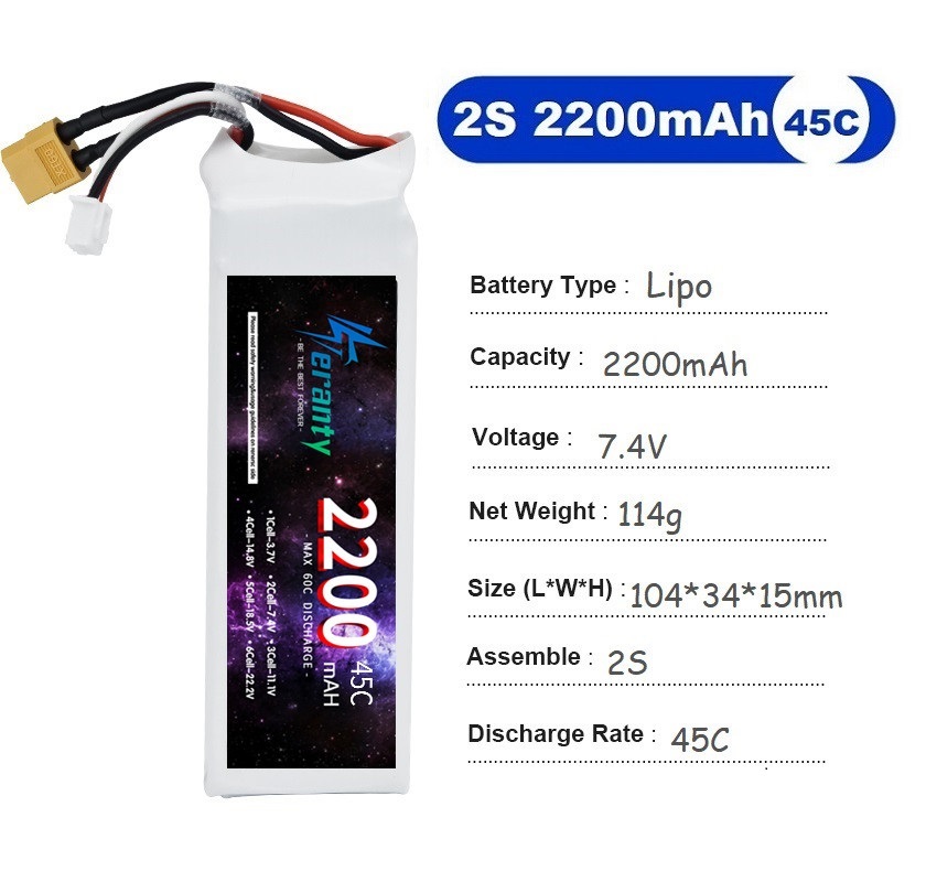 2PCS 7.4V Lipo 2S Battery 1500 - Rc Hobby Drone 리뷰 및 가격