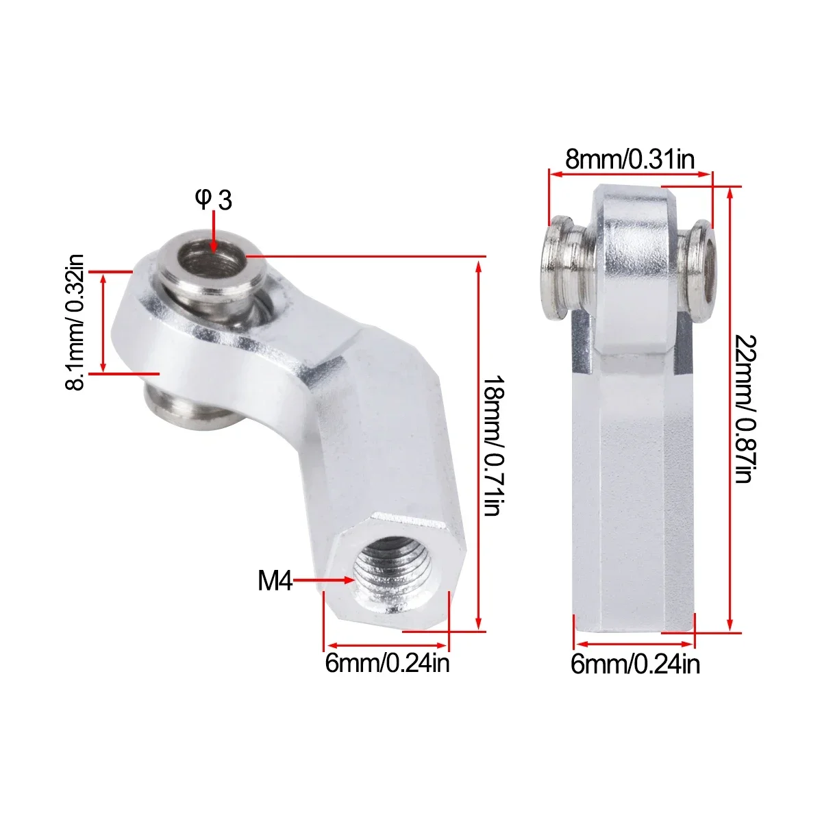4Pcs Metal M4 Link Rod Joint B - Rc Crawler 4X4 리뷰 및 가격