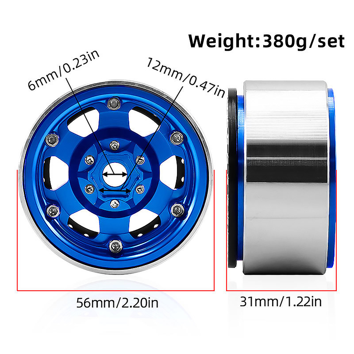 4pcs CNC 1.9 inch Alloy Beadlo - Rc Crawler 4X4 리뷰 및 가격